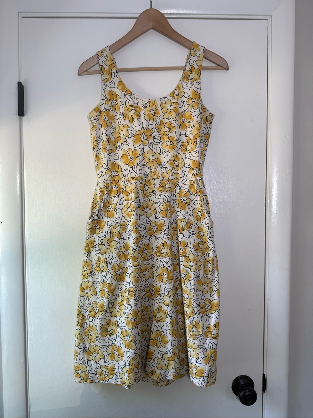 Pact Reverie Jolene Yellow Floral Tie Back Dress Cottagecore Coquette Vacation - Picture 3 of 11
